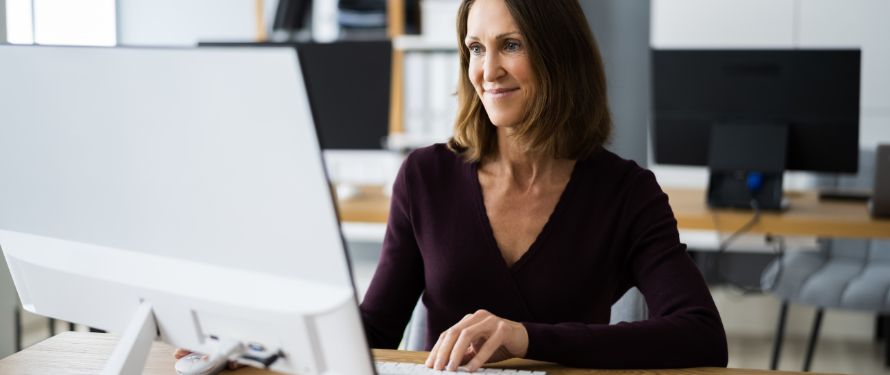 Dentist Accept Delta DentalWoman using Delta Dental insurance online to schedule with Muskegon dentist
